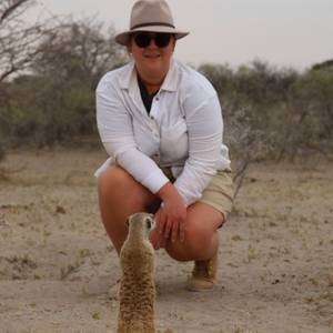 Stokstaartje in Makgadikgadi