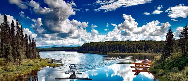 Watervliegtuig in Talkeetna