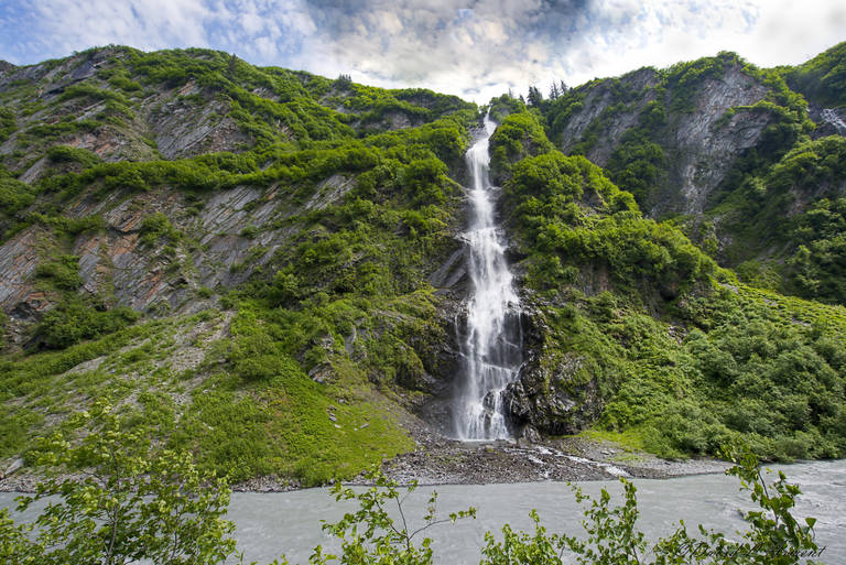 Waterval in Valdez, Alaska