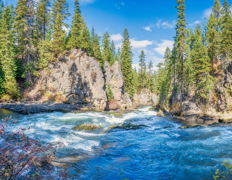 Benham Falls vlakbij Bend, Oregon