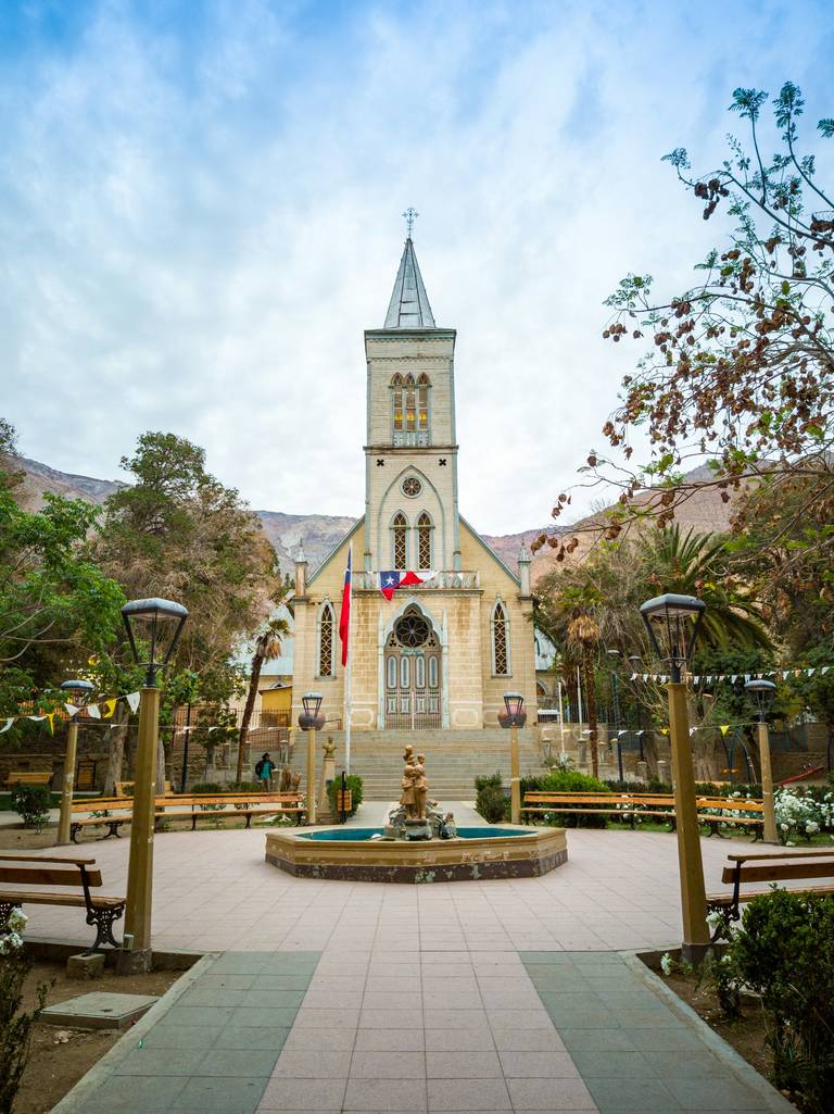 Kerk in het plaatsje Pisco