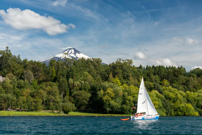 Villarrica meer en vulkaan