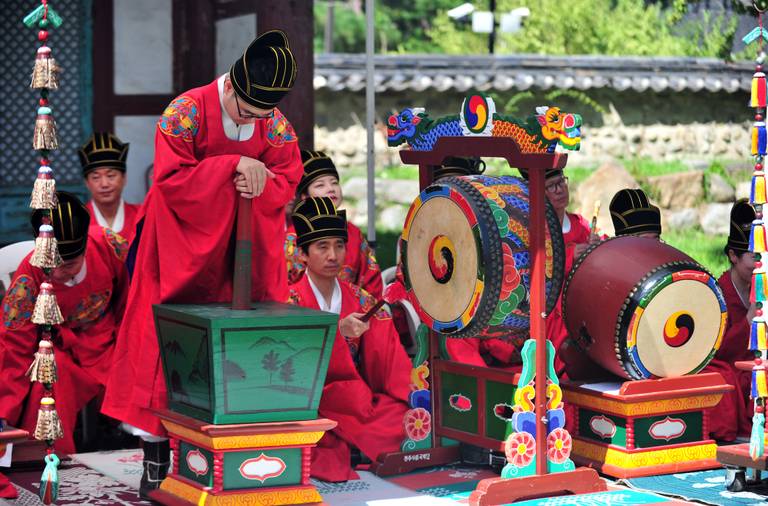 Jeonju-traditionele-muziekgroep