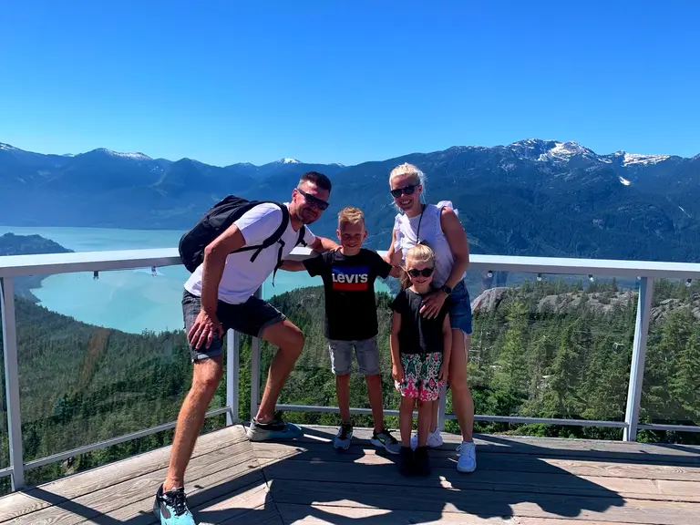Gezinsreizenexpert Inge in West-Canada met haar gezin