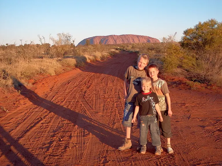 Kids in Ayers Rock