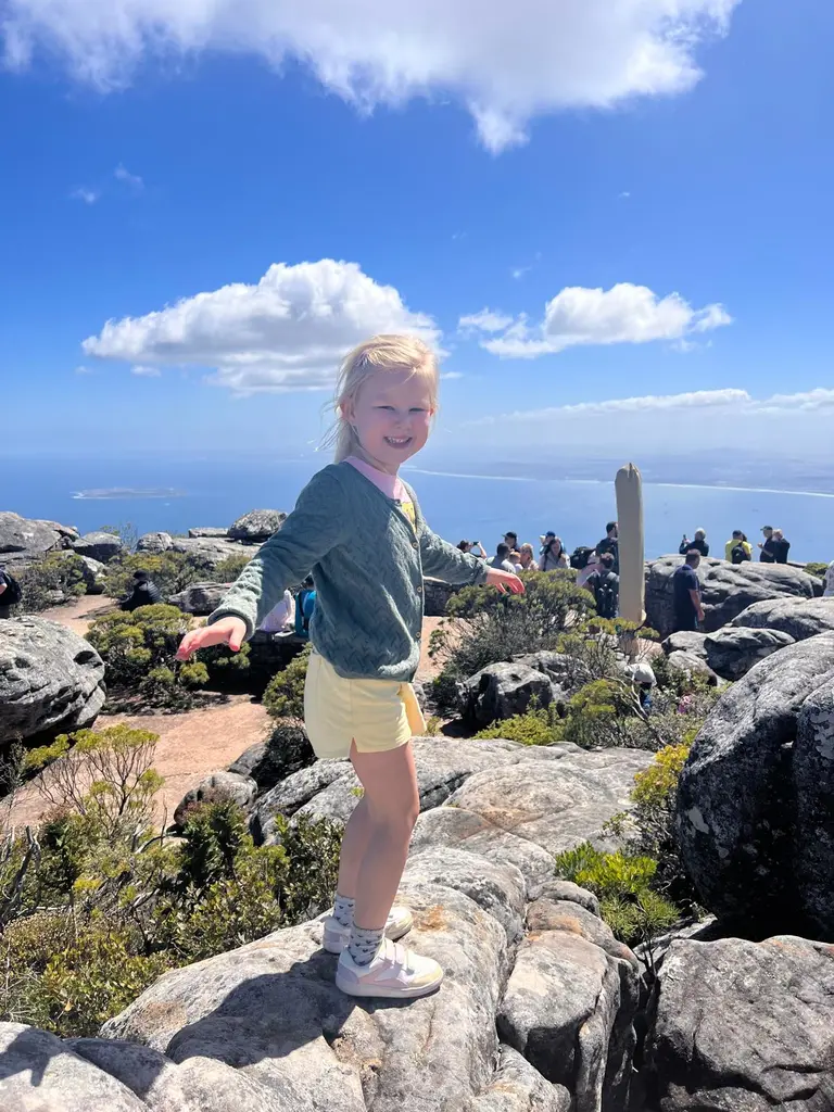 Kind in Tafelberg, Kaapstad